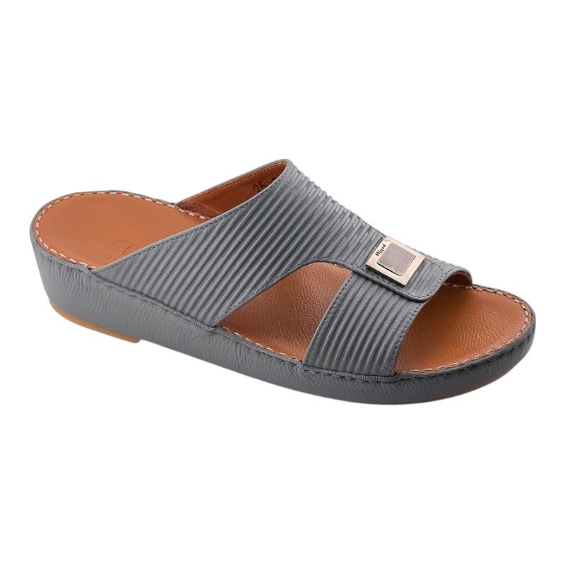 AJYAD Handmade Arabic Sandals For Men | Outdoor Mens Slippers | Everyday Flip Flops Open Toe | Arabic Genuine Shamwa Leather | New Design | Tan Footbed | Comfortable & LightWeight - Image 1